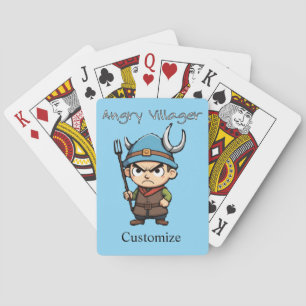 Angry Villager Pitchfork Thunder_Cove Playing Cards