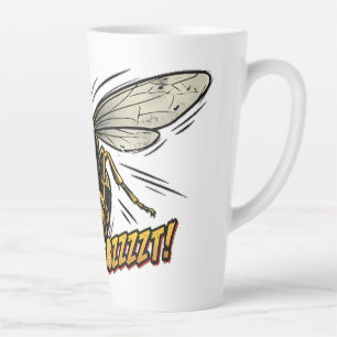 Angry Wasp BZZZT Comic Book Art Latte Mug