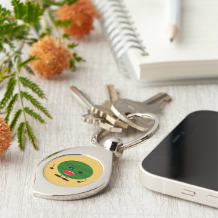 Angry Watermelon by Kenneth Yoncich Key Ring