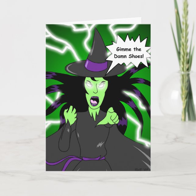 Angry Witch: Birthday Card (Front)