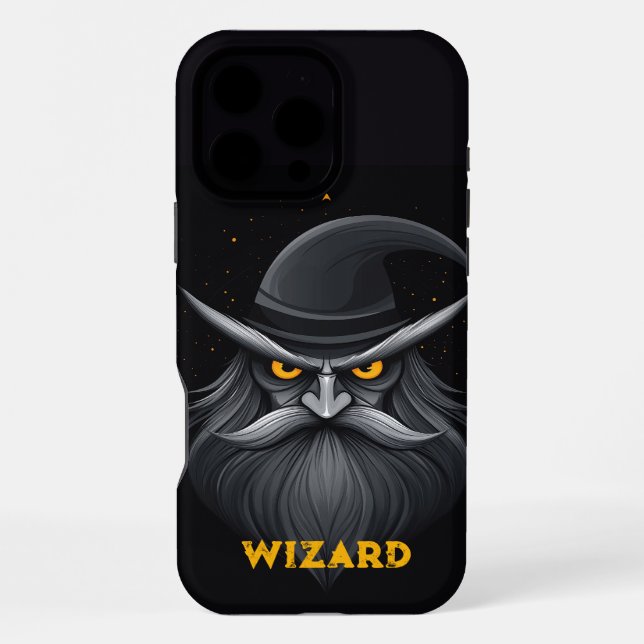 Angry Wizard Black iPhone Case (Back)