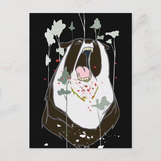 Angry Woebots "Pocket Full of Monsters" Postcard (Front)