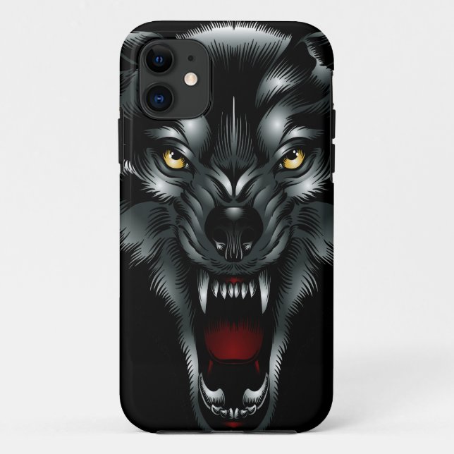 Angry Wolf Face iPhone 5 Case (Back)