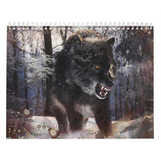 Angry Wolf Forest Calendar (Cover)