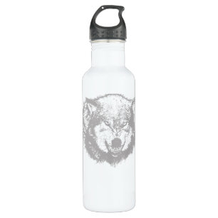 Angry Wolf in Grey 710 Ml Water Bottle