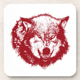 Angry Wolf in Red Coaster