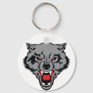 Angry Wolf Key Ring