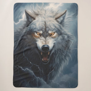 Angry Wolf Sherpa Blanket