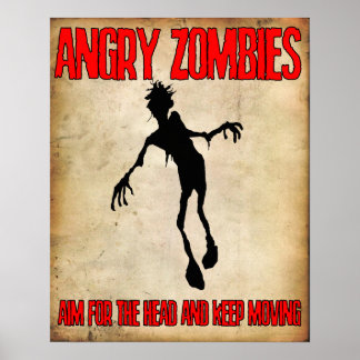 'Angry Zombies" poster Angry Johnny