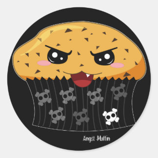 Angst Muffin Classic Round Sticker
