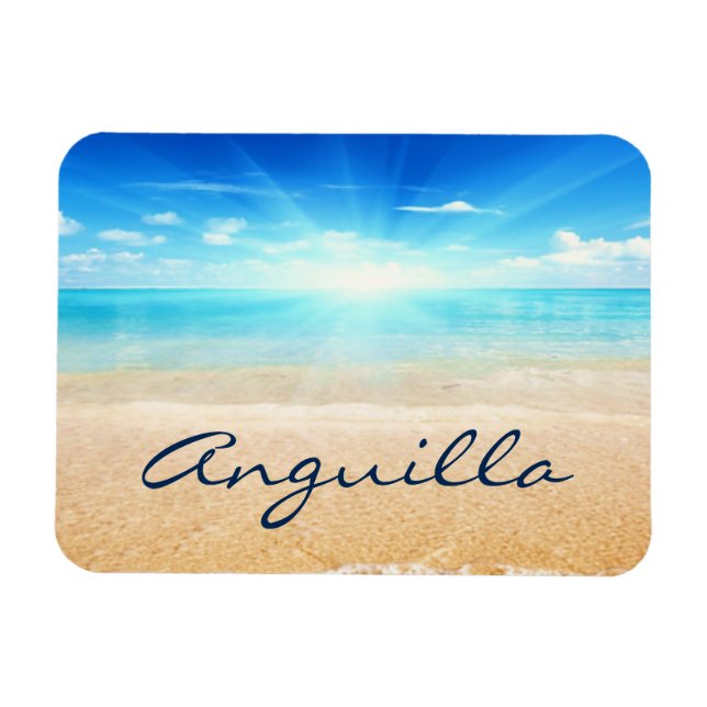 Anguilla beach sunrise magnet (Horizontal)