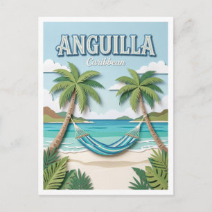 Anguilla Caribbean Beach Hammock The Valley Postcard