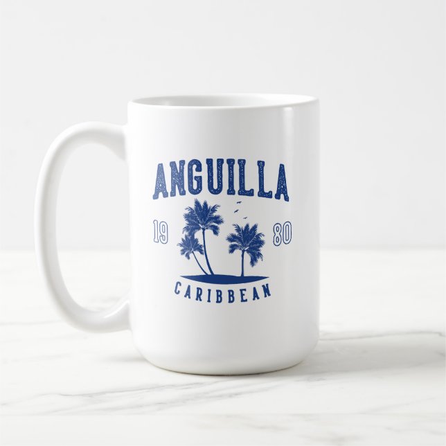Anguilla Caribbean Palm Tree 1980 Coffee Mug (Left)