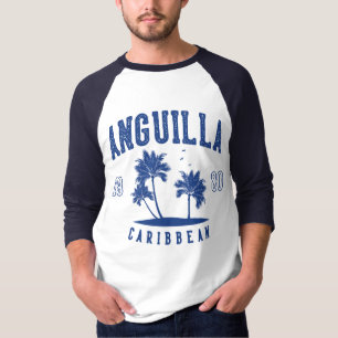 Anguilla Caribbean Palm Tree 1980 T-Shirt