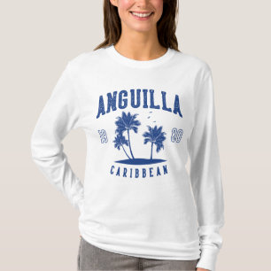Anguilla Caribbean Palm Tree 1980 T-Shirt