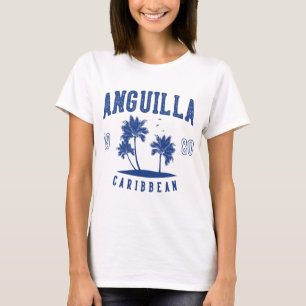 Anguilla Caribbean Palm Tree 1980 T-Shirt