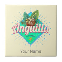 Anguilla Caribbean Retro Vacation Vintage Island