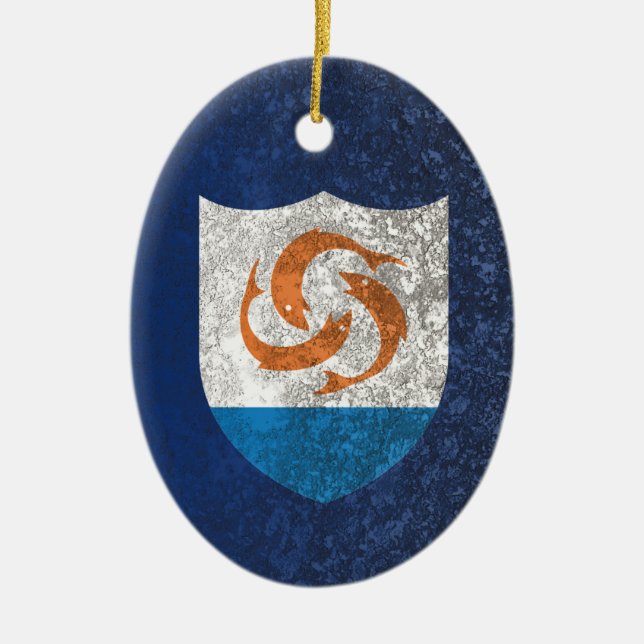Anguilla Ceramic Ornament (Front)