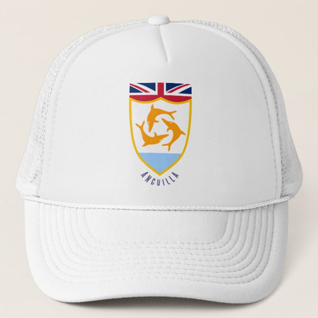 Anguilla coat of arms trucker hat (Front)