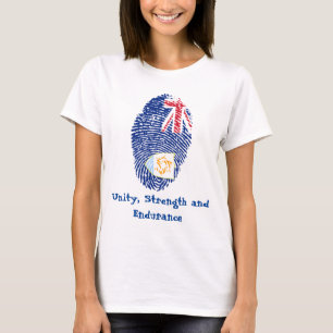 Anguilla Flag Fingerprint T-Shirt