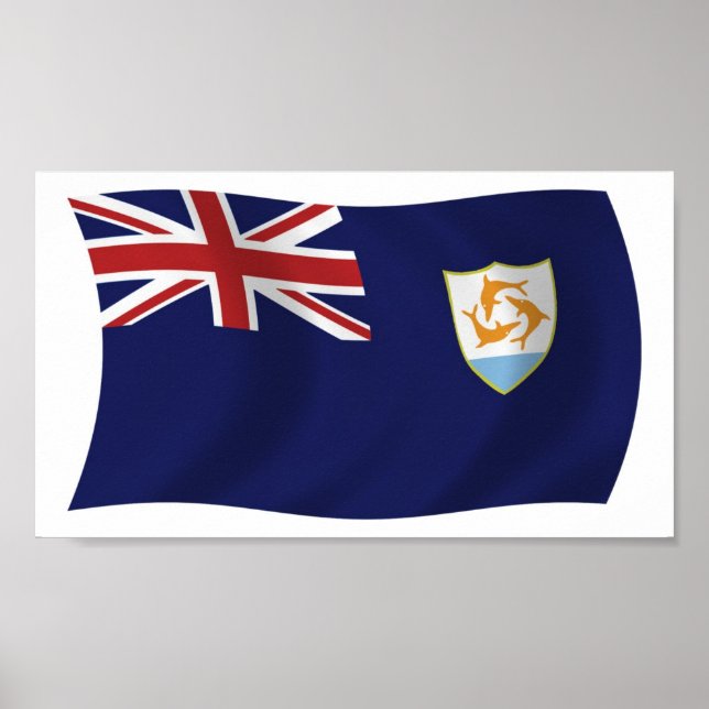 Anguilla Flag Poster Print (Front)
