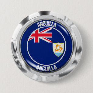 Anguilla Round Emblem 7.5 Cm Round Badge