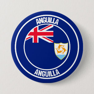 Anguilla Round Emblem 7.5 Cm Round Badge
