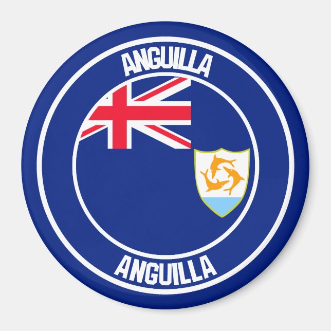 Anguilla Round Emblem Magnet (Front)