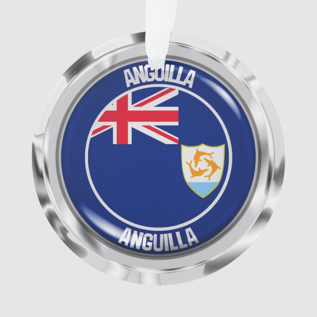 Anguilla Round Emblem Ornament (Front)