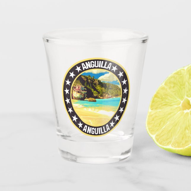 Anguilla                                           shot glass (Front)