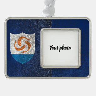 Anguilla Silver Plated Framed Ornament