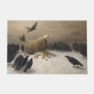 Anguish: Sheep with a Dead Lamb Doormat