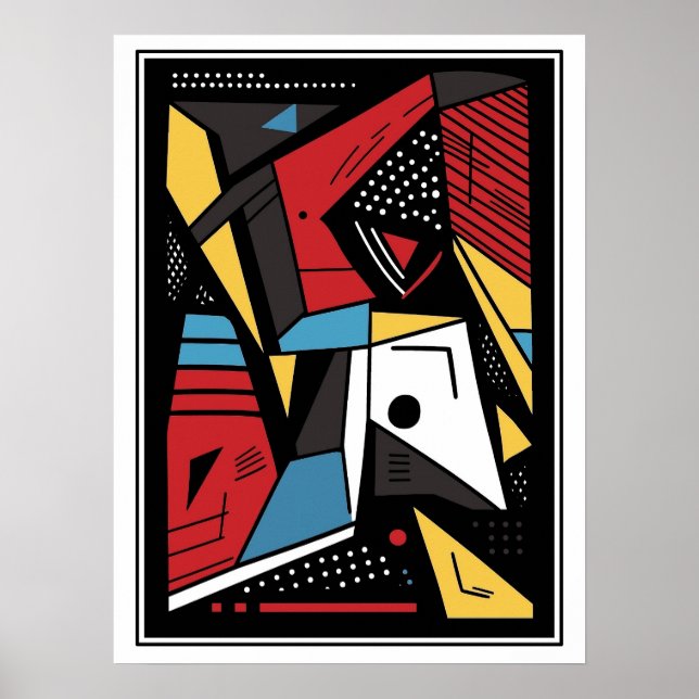 Angular Geometric  Style Abstract  Poster (Front)