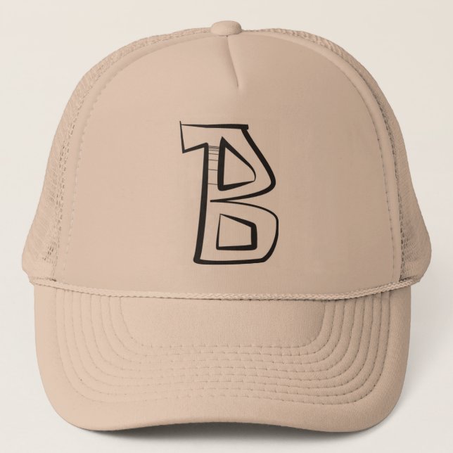 Angular graffiti bubble capital letter "B" hat (Front)