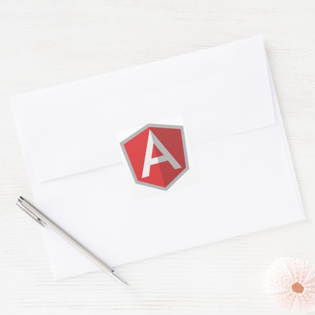 Angular JS  Square Sticker (Envelope)