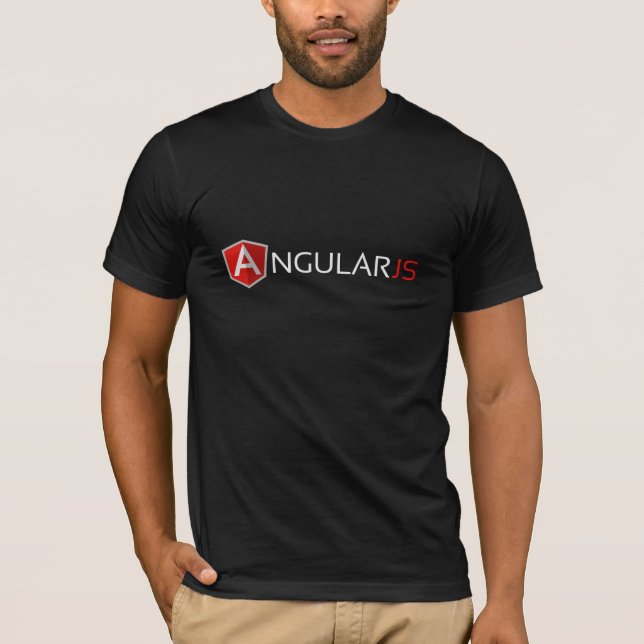 AngularJS T-Shirt (Dark Gray) (Front)