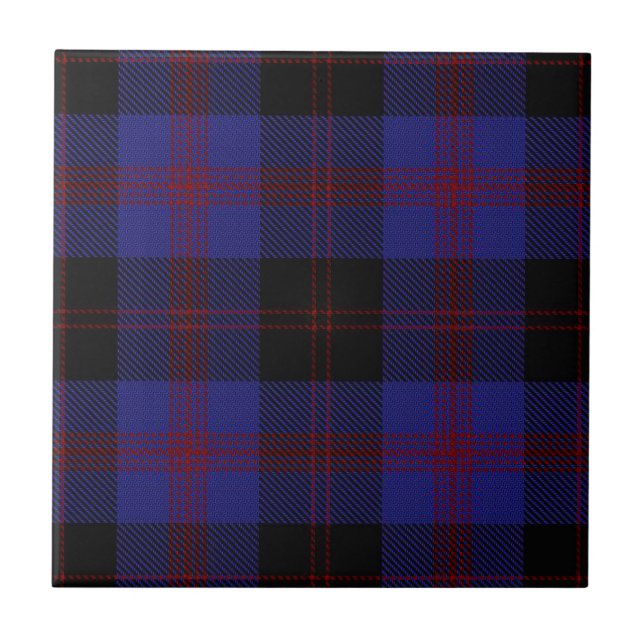 Angus District Tartan Ceramic Tile (Front)