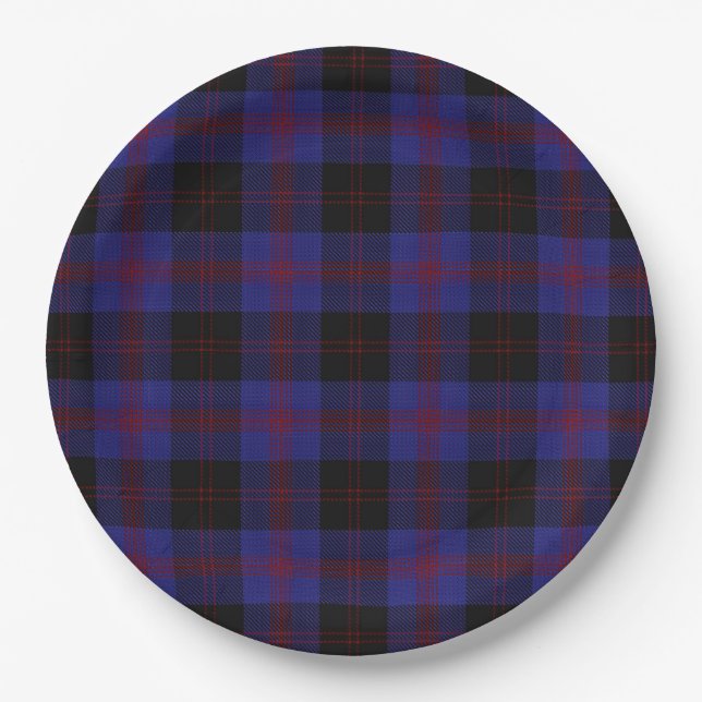 Angus District Tartan Paper Plate (Front)