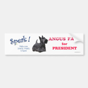 Angus Fala for PRESIDENT Bumper Sticker