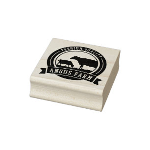 Angus Farm Rubber Stamp