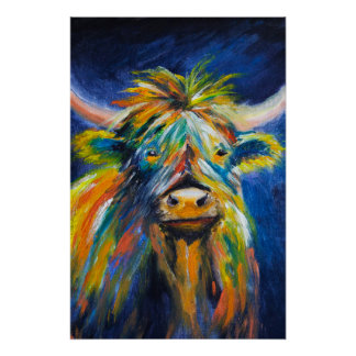 Angus Highland Cow Poster