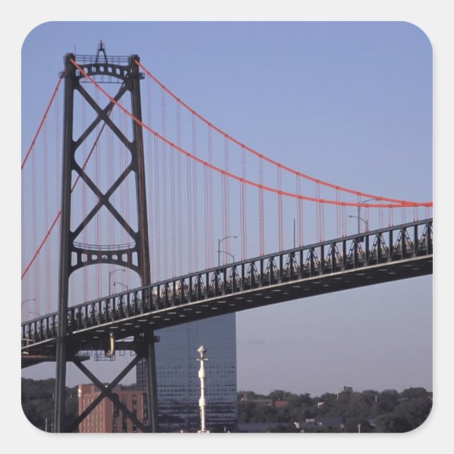 Angus L Macdonald Bridge, Halifax, Nova 2 Square Sticker (Front)