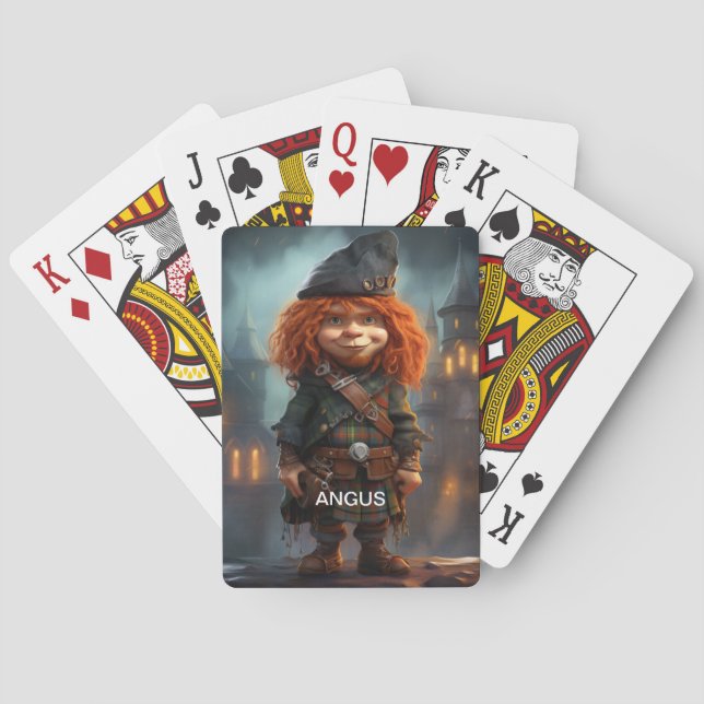 Angus, The Wee Scottish Highlander Playing Cards (Back)