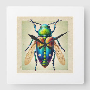 Anhammus Insect 160724IREF105 - Watercolor Square Wall Clock