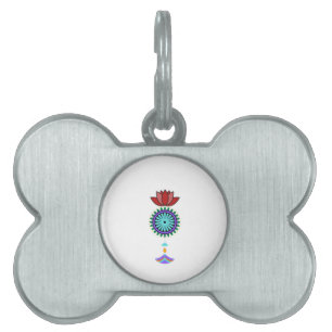 Anhänger spirituell mit Lotusblüte Pet ID Tag