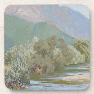 Aniene River Breathtaking Art Nouveau Landscape  Coaster