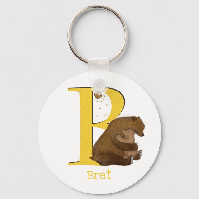 Animal ABC B is for bear key ring (Front)