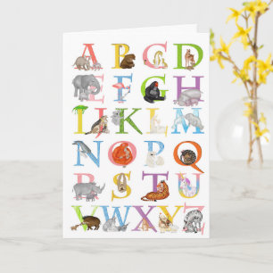 Animal ABC birthday card