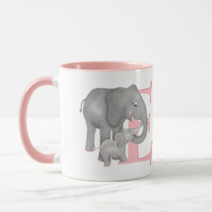 Animal ABC E is for elephant mug