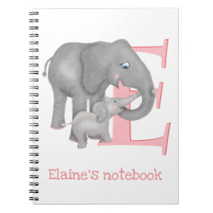 Animal ABC E is for elephant notebook